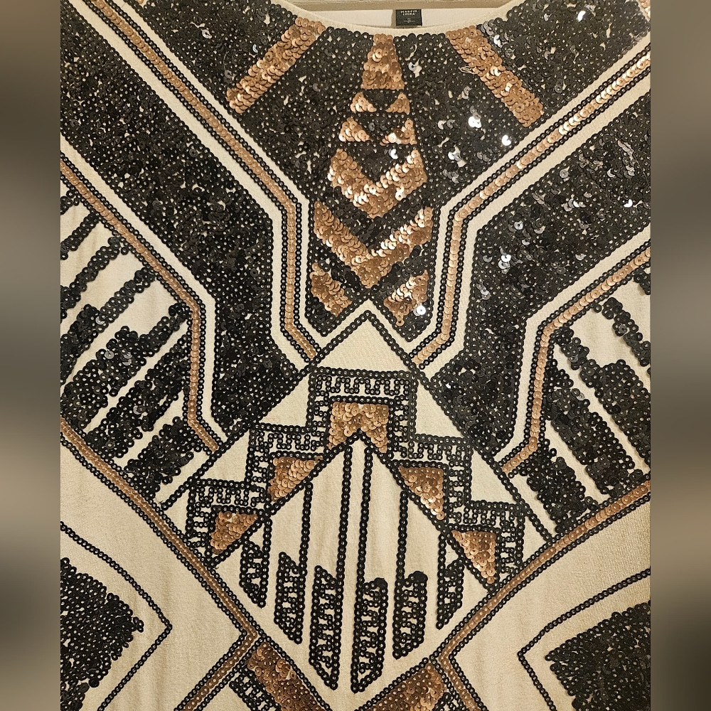 Express Black, White, And Brown Patterned Mini Dr… - image 2